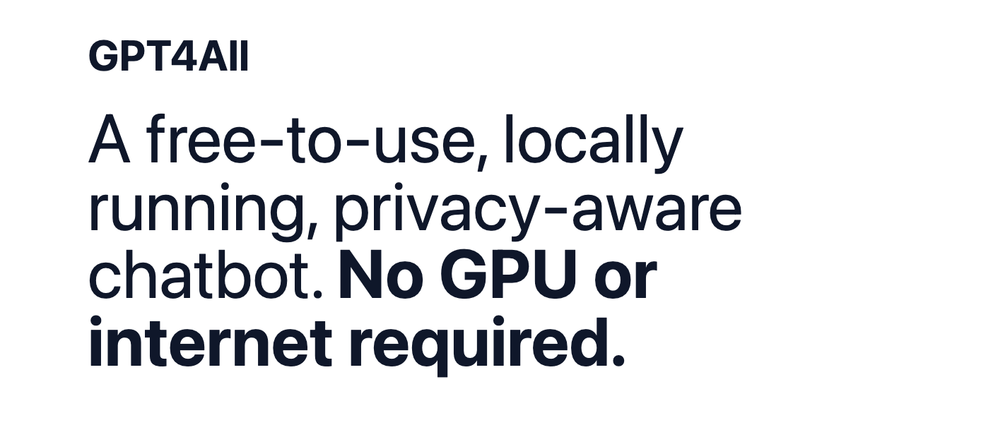 gpt4all,一个不需要显卡就可以运行的本地GPT模型 gpt4all,一个不需要显卡就可以运行的本地GPT模型
