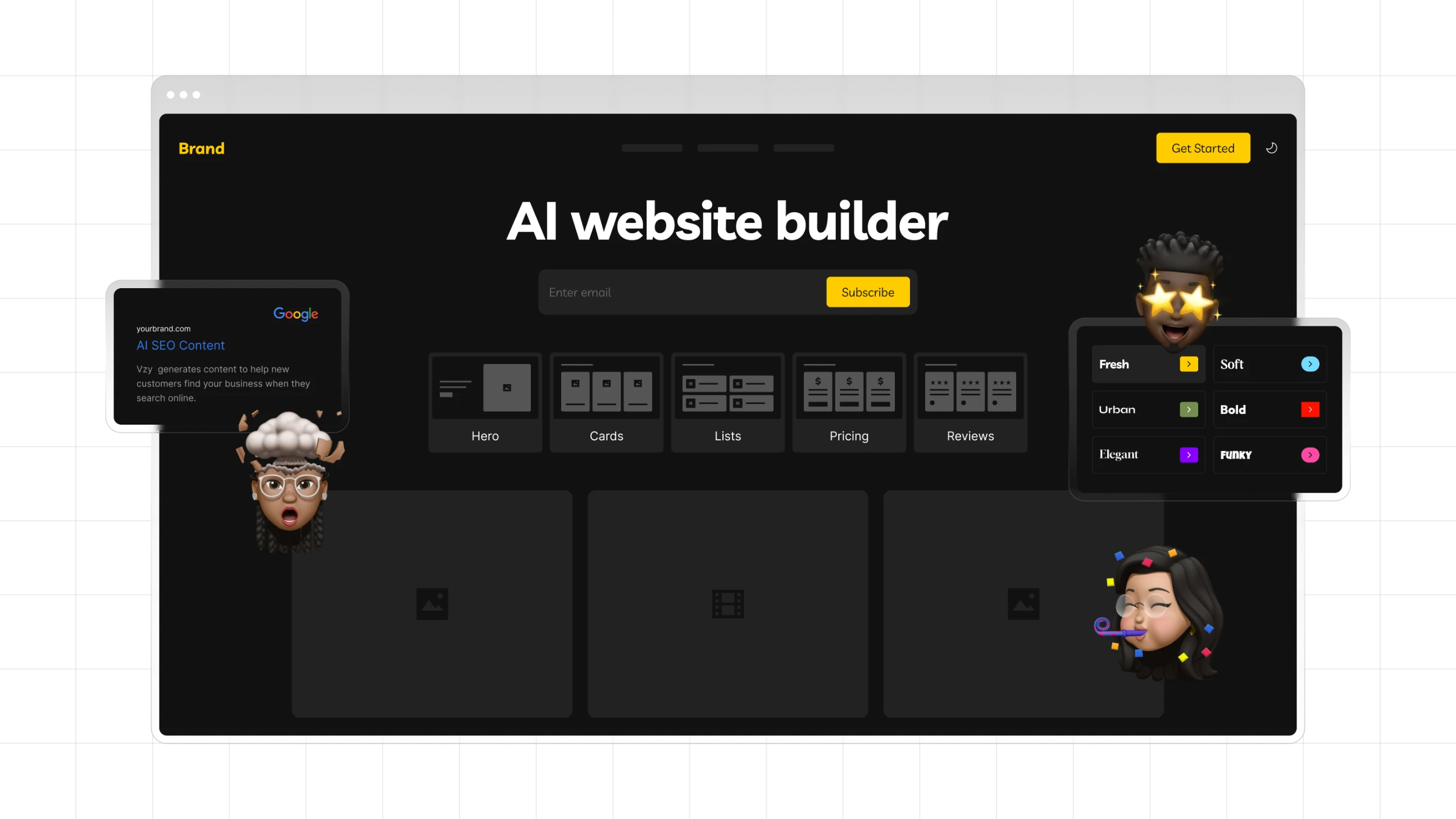 Vzy:AI助力,轻松创造令人惊叹的网站 Vzy:AI助力,轻松创造令人惊叹的网站
