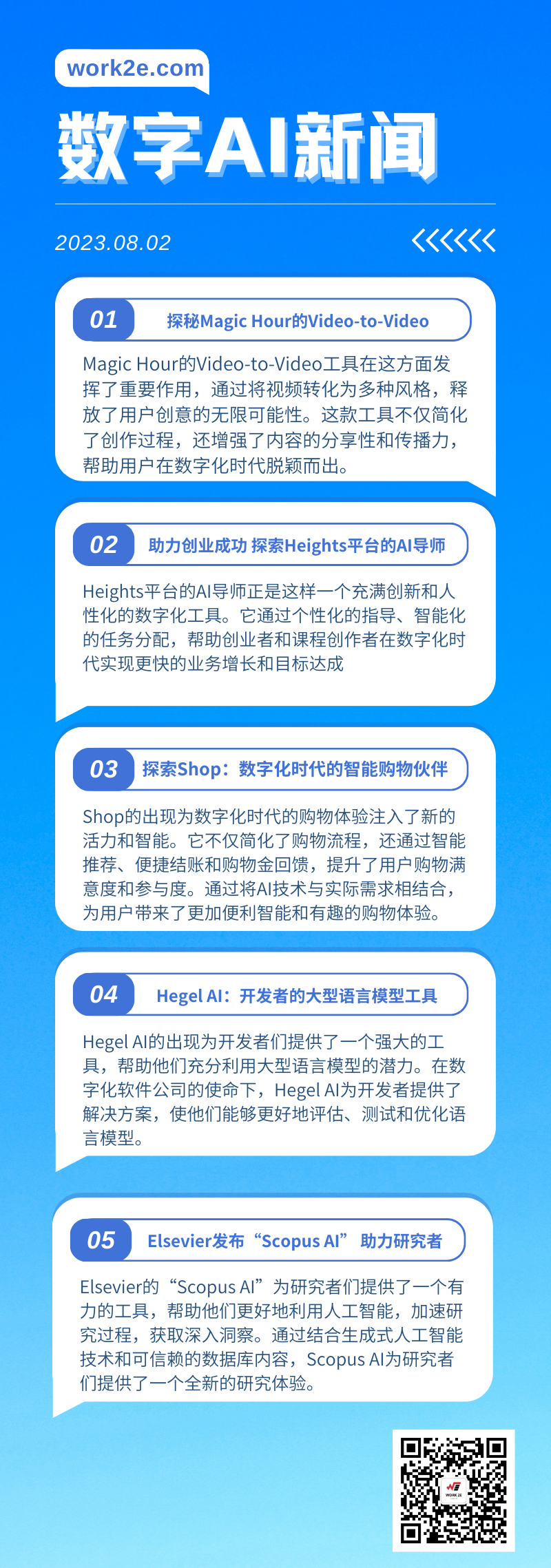 【08/02】work2e数字AI新闻-AI视频创意-MagicHour的VideotoVideo Shop数字化时代的AI购物 Hegel AI开发者的模型工具 【08/02】work2e数字AI新闻-AI视频创意-MagicHour的VideotoVideo Shop数字化时代的AI购物 Hegel AI开发者的模型工具