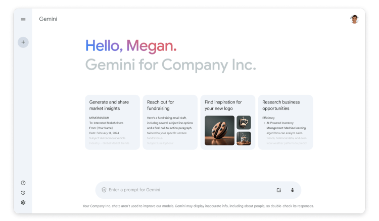 Google发布Workspace的Gemini,向企业提供了其最强大的模型 Google发布Workspace的Gemini,向企业提供了其最强大的模型