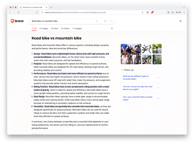 Brave Search 正在采用AI人工智能来回答查询 Brave Search 正在采用AI人工智能来回答查询