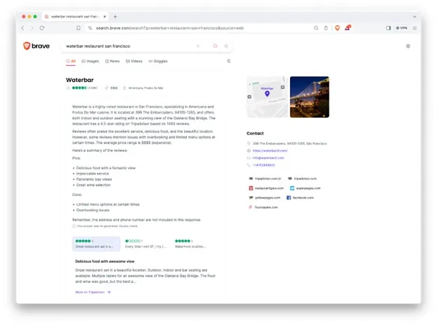 Brave Search 正在采用AI人工智能来回答查询 Brave Search 正在采用AI人工智能来回答查询
