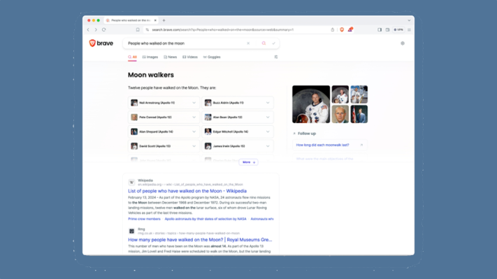 Brave Search 正在采用AI人工智能来回答查询 Brave Search 正在采用AI人工智能来回答查询